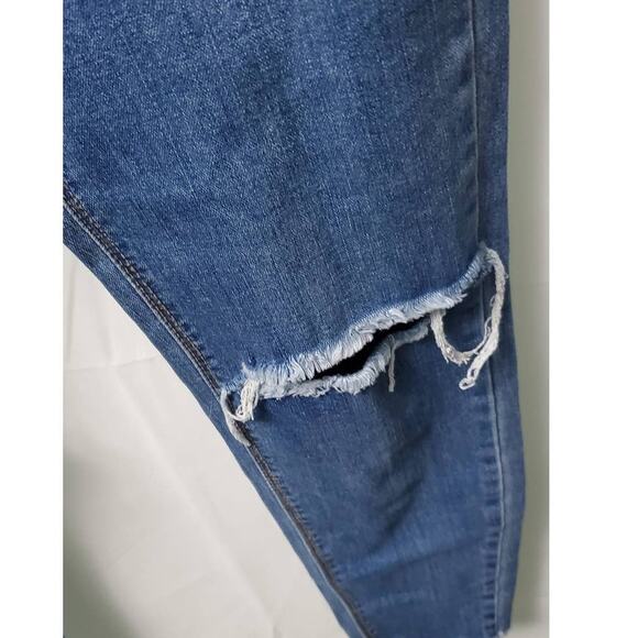 Iris Jeans Los Angeles 1P8881 Distressed Look Blue Jeans Size 5 ~ Grunge Street - Picture 8 of 13